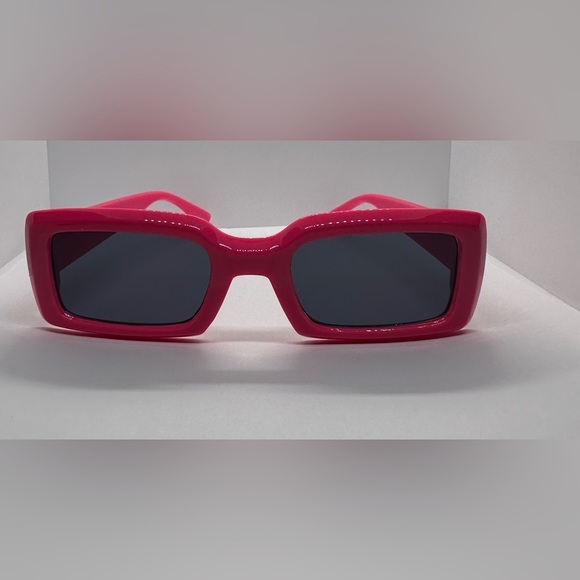 Retro Hot Pink Square Sunglasses - Y2K Style, UV400 Protection - New main image 8